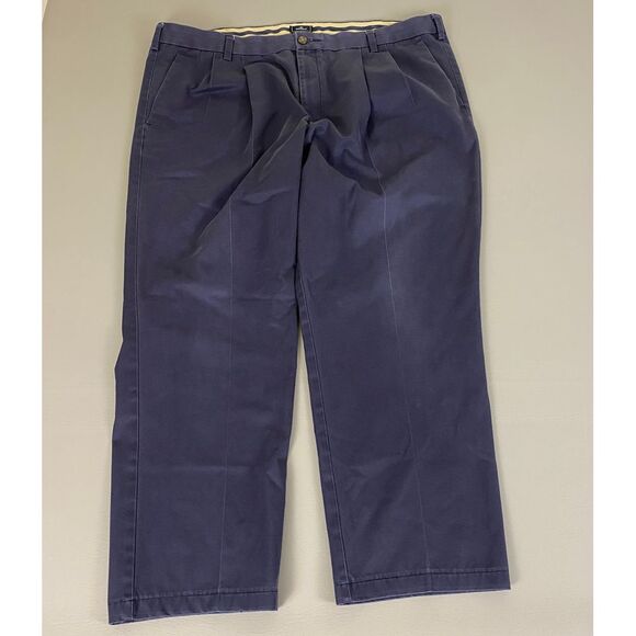 Dockers Classic Fit Navy Blue Cotton Chino Pants‎ Men's 44x32 Casual Trousers - Picture 1 of 12